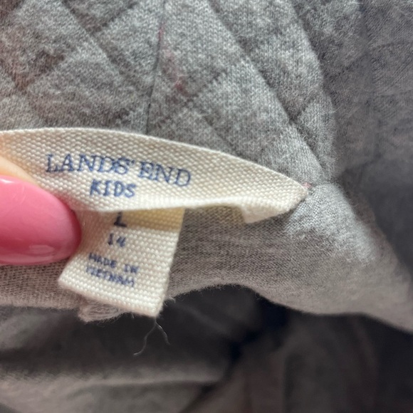 Lands’ End Kids Gray Cotton Quilted Skort - Picture 4 of 5